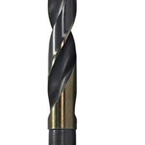 Drill America - KFDRSD11/16 11/16" Reduced Shank High Speed Steel Black & Gold KFD Drill Bit with 1/2" Shank, KFD Series