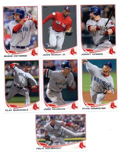 2013 Topps Baseball Boston Red Sox Complete Team Set (SEALED) ( 24 cards) - Justin Pedroia, Jacoby Ellsbury, Daisuke Matsuzaka, Alfred Aceves, Will Middlebrooks, Craig Breslow, Vincente Padilla, Daniel Nava, Ryan Sweeney, Jarrod Saltalamacchia, Jonny Gome