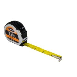 Keson PG1012 Short Tape Measure with Nylon Coated Steel Blade (Graduations: ft., 1/10, 1/100), 5/8-Inch by 12-Foot