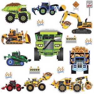 RoomMates SPD0003SCS New Speed Limit-Construction Vehicles Peel & Stick Wall Decals, Multi 10"x18"