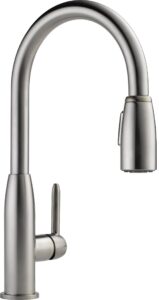 peerless faucet p188103lf-ss apex kitchen integrated pull down kitchen , stainless
