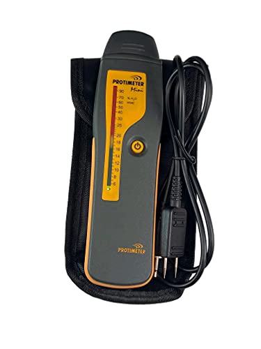 AMPHENOL THERMOMETRICS BLD2000 Mini Moisture Meter, LED Display, 6 to 90% Range, 9 V Power, 7-1/64" Length x 1-29/32" Width x 1.09" Height, Grey