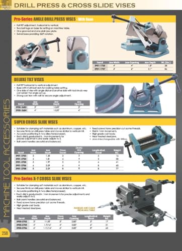 HHIP 3900-0176 Drill Press Vise, 6" Width x 1" Depth Jaw, 6" Jaw Opening (Pack of 1)