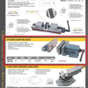 HHIP 3900-1726 2 Piece Quick Clamp Mill Vise, 6" Width x 3" Depth Jaw.375" Clamp (Pack of 1)