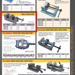 HHIP 3900-1730 Grooved Jaw Drill Press Vise, 1.5" Width x 1" Depth Jaw, 1.5" Jaw Opening (Pack of 1), Black