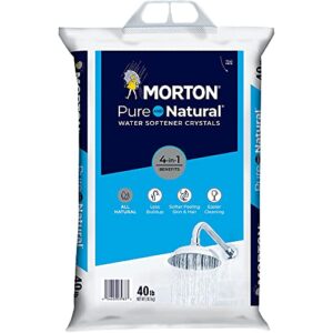 morton u26624s pure and natural water softening crystals, 40-pound,white