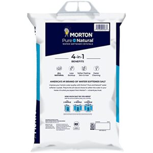 Morton U26624S Pure AND Natural Water Softening Crystals, 40-Pound,White