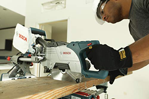 BOSCH CM8S 8-1/2 Inch Single Bevel Sliding Compound Miter Saw, Blue