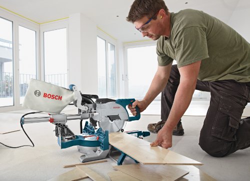 BOSCH CM8S 8-1/2 Inch Single Bevel Sliding Compound Miter Saw, Blue