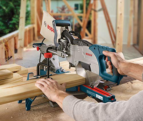 BOSCH CM8S 8-1/2 Inch Single Bevel Sliding Compound Miter Saw, Blue