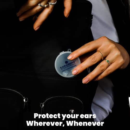 EARasers Noise Cancelling Earplugs - Reusable Noise Reduction Musicians Earplugs for Concerts, Djs – 19dB Peak Reduction