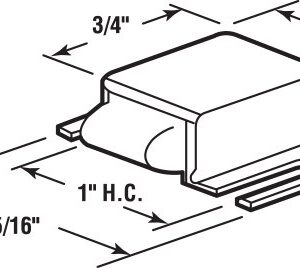 Prime-Line M 6015 Hinged Shower Door Catch, 1 In. Hole Centers, Stainless Tip (Single Pack)