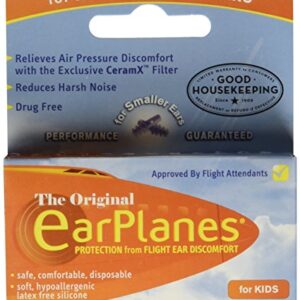 Earplanes Childrens Ear Plugs Disposable for Flight Sound Noise and Air Protection, 1 Pair