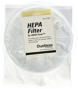 dustless technologies 15521 hepa filter for dustless backpack, small, white (pack of 3)