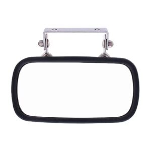 united pacific 43001 stainless steel rectangular convex mirror w/u-bracket for cars, trucks, boats, tractors, forklifts, improves visibility – 1 unit