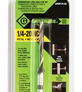 Greenlee Drill And Tap Bit, Hss, 1/4-20