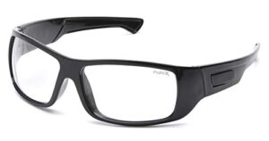 pyramex furix safety glasses, black frame/clear anti-fog