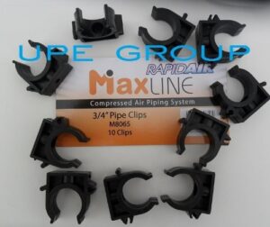rapidair maxline compressed air 3/4" tubing piping clips clamps (10 pack) m8065