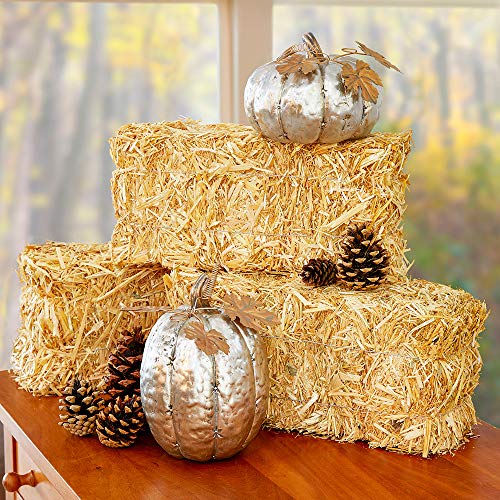 FloraCraft Decorative Straw Bale 5 Inch x 6 Inch x 13 Inch Natural