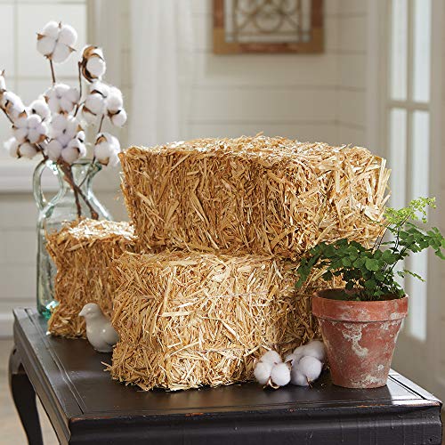 FloraCraft Decorative Straw Bale 5 Inch x 6 Inch x 13 Inch Natural