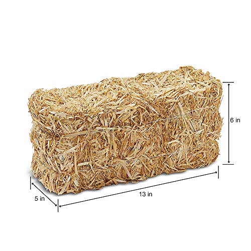 FloraCraft Decorative Straw Bale 5 Inch x 6 Inch x 13 Inch Natural