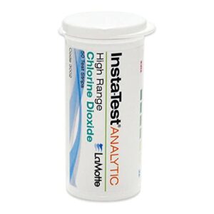 lamotte insta-test 3002 chlorine dioxide single factor test strip, 0-500ppm range (vial of 50 strips)