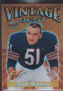 dick butkus football card (chicago bears) 2001 topps vintage best vb db