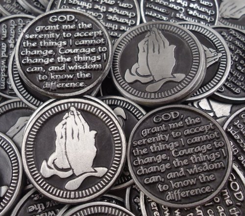 Set of 10 Serenity Prayer Pocket Token Coins