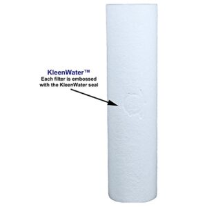 Meltblown Dirt Rust and Sediment Filters, KleenWater KW2510G Replacement Water Filter Cartridges, Two Layer 5 Micron Filtration, Set of 10