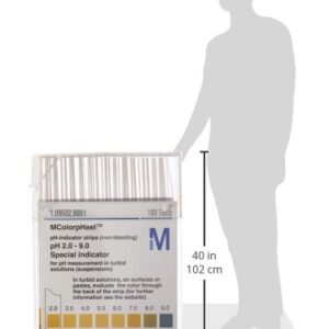 EMD Millipore 1.09502.0001 MColorpHast pH-Indicator Strip, 2.0-9.0 pH Range, Plastic Box (Pack of 100)