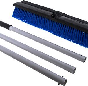 SPARTA Sweep Complete Floor Sweep with Squeegee for Catering, Buffets, Restaurants, Stainless Steel, 24 Inches, Blue, (Pack of 6)