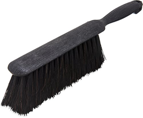 SPARTA Flo-Pac Counter Brush, Bench Brush, Dustpan Brush with Long Lasting for Counters, Floors, And Fireplace, 8 Inches, Black, (Pack of 12)