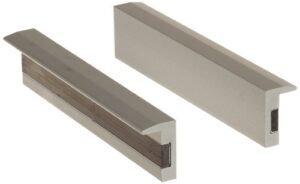 yost vises ma-355 universal 5-1/2" magnetic aluminium vise jaw caps | smooth serrated vise jaw cover | jaw cover fits 5-1/2" inch vise | easily attach with magnet strip - no bolts needed | (1 pair)