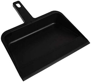genuine joe gjo02406 heavy-duty plastic dust pan, 12-inch,black