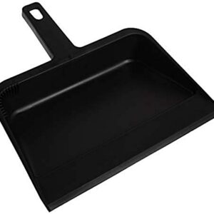 Genuine Joe GJO02406 Heavy-Duty Plastic Dust Pan, 12-inch,Black