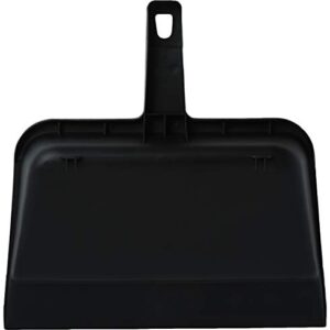 Genuine Joe GJO02406 Heavy-Duty Plastic Dust Pan, 12-inch,Black