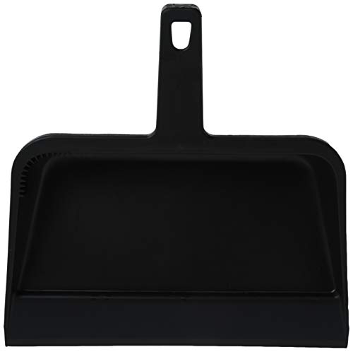 Genuine Joe GJO02406 Heavy-Duty Plastic Dust Pan, 12-inch,Black