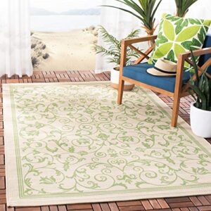 SAFAVIEH Courtyard Collection Accent Rug - 2' x 3'7", Navy & Beige, Scroll Design, Non-Shedding & Easy Care, Indoor/Outdoor & Washable-Ideal for Patio, Backyard, Mudroom (CY2098-268)