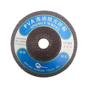 toolocity hlpvams2 4-inch pva marble polishing wheel ms styple, 220 grit