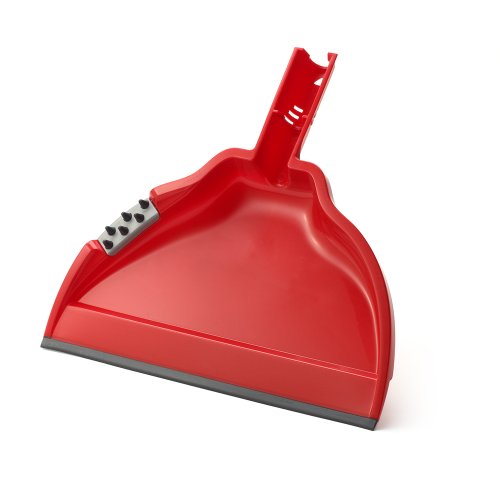 O-Cedar Anti-Static Premium Dustpan with Broom Cleaning Cones, Red