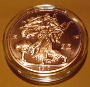 uncirculated copper zombucks walker .999 fine copper - zombie approved by reedersong