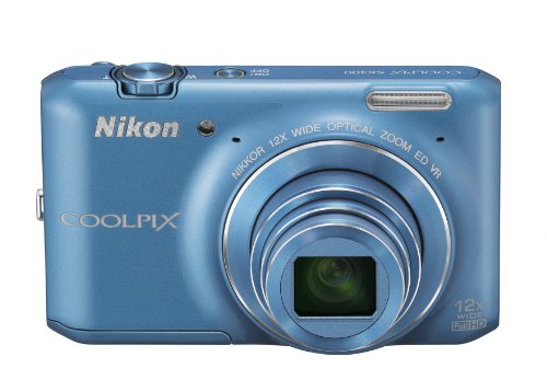 Nikon COOLPIX S6400 16 MP Digital Camera with 12x Optical Zoom and 3-inch LCD (Blue)