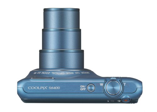 Nikon COOLPIX S6400 16 MP Digital Camera with 12x Optical Zoom and 3-inch LCD (Blue)