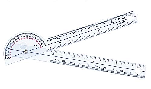 Scrubsmart Economy, Lightweight Plastic 6-3/4" Pocket Goniometer 180 Degrees EGM-425