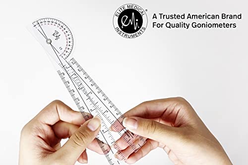 Scrubsmart Economy, Lightweight Plastic 6-3/4" Pocket Goniometer 180 Degrees EGM-425