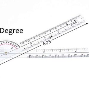 Scrubsmart Economy, Lightweight Plastic 6-3/4" Pocket Goniometer 180 Degrees EGM-425