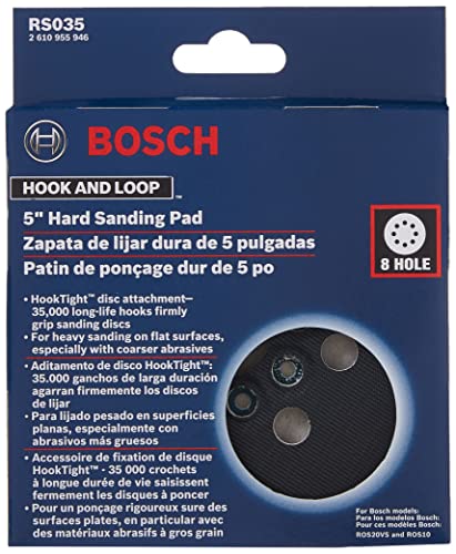 BOSCH RS035 Hard Hook-&-Loop Sander Backing Pad , Black