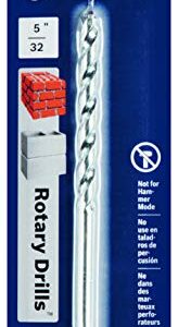 BOSCH BM2002 5/32-inch Fast Spiral Rotary Masonry Drill Bit for Brick and Block (5/32" X 2" X 3")