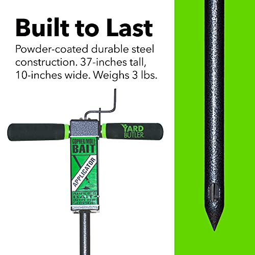 Yard Butler IGBA-1 Gopher Bait / Mole Bait Applicator - Vole Killer, Gopher Killer, & Mole Killer - Apply Poison Bait Pellets into a Pest Tunnel in Your Yard - Pest Control to Kill Moles and Gophers
