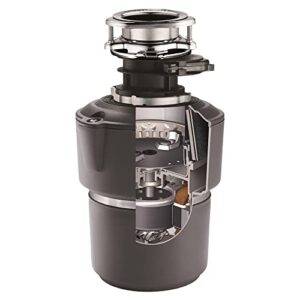InSinkErator Garbage Disposal, Evolution Cover Control Plus, Quiet Series, 3/4 HP Batch Feed, Gray